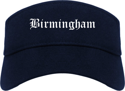 Birmingham Michigan MI Old English Mens Visor Cap Hat Navy Blue