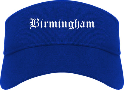 Birmingham Michigan MI Old English Mens Visor Cap Hat Royal Blue
