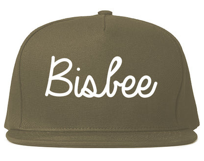 Bisbee Arizona AZ Script Mens Snapback Hat Grey