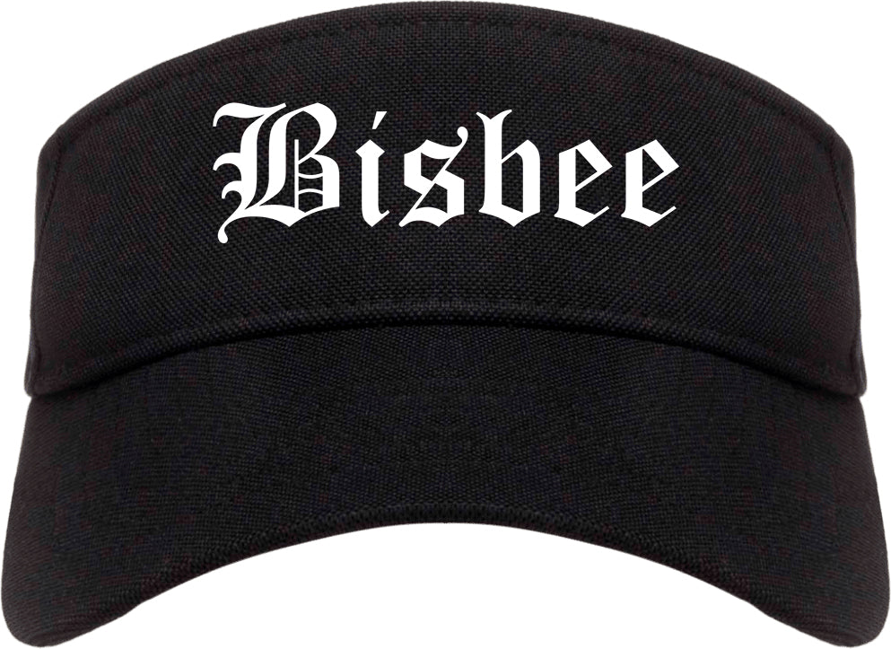 Bisbee Arizona AZ Old English Mens Visor Cap Hat Black