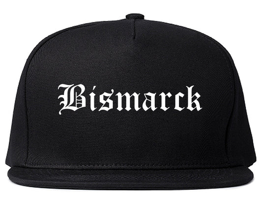 Bismarck North Dakota ND Old English Mens Snapback Hat Black