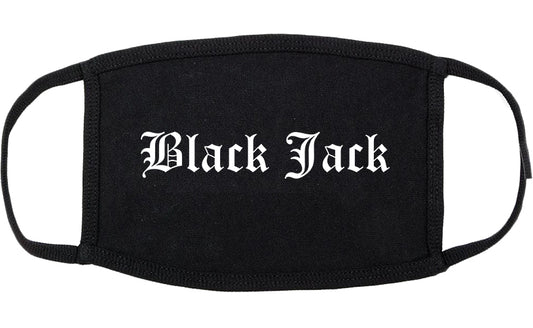 Black Jack Missouri MO Old English Cotton Face Mask Black