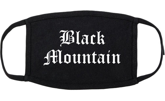 Black Mountain North Carolina NC Old English Cotton Face Mask Black