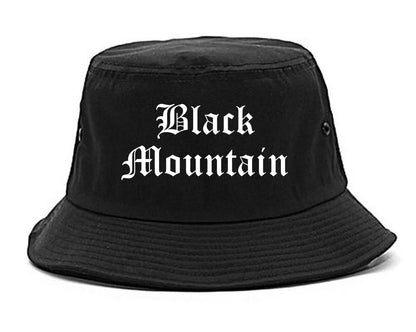 Black Mountain North Carolina NC Old English Mens Bucket Hat Black