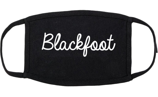 Blackfoot Idaho ID Script Cotton Face Mask Black