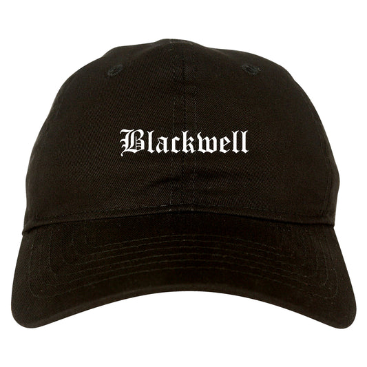 Blackwell Oklahoma OK Old English Mens Dad Hat Baseball Cap Black