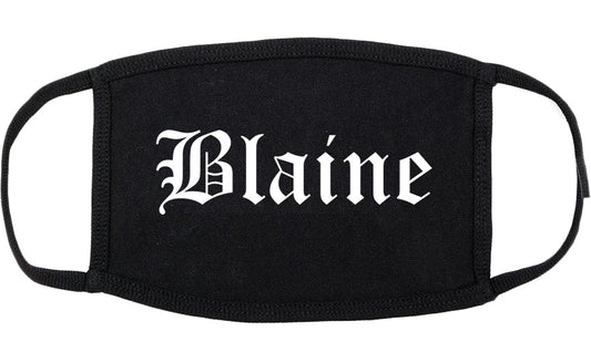 Blaine Minnesota MN Old English Cotton Face Mask Black