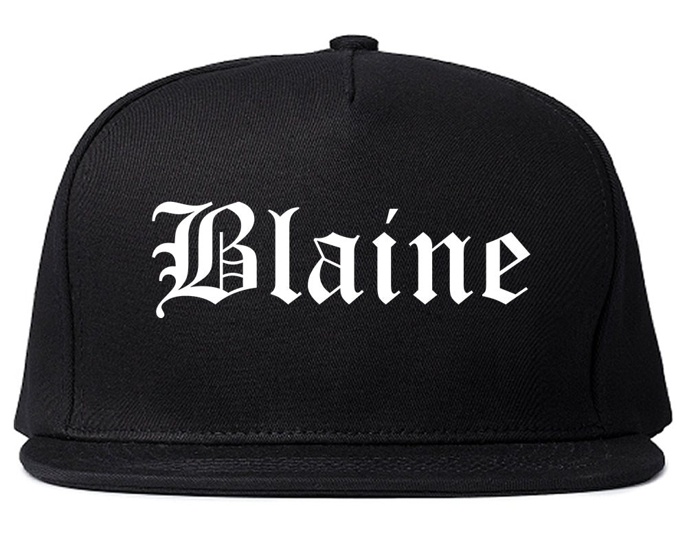 Blaine Minnesota MN Old English Mens Snapback Hat Black