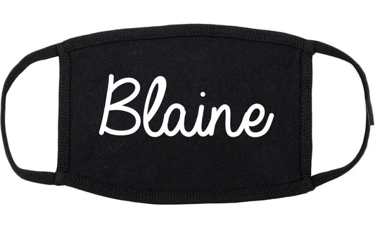 Blaine Minnesota MN Script Cotton Face Mask Black