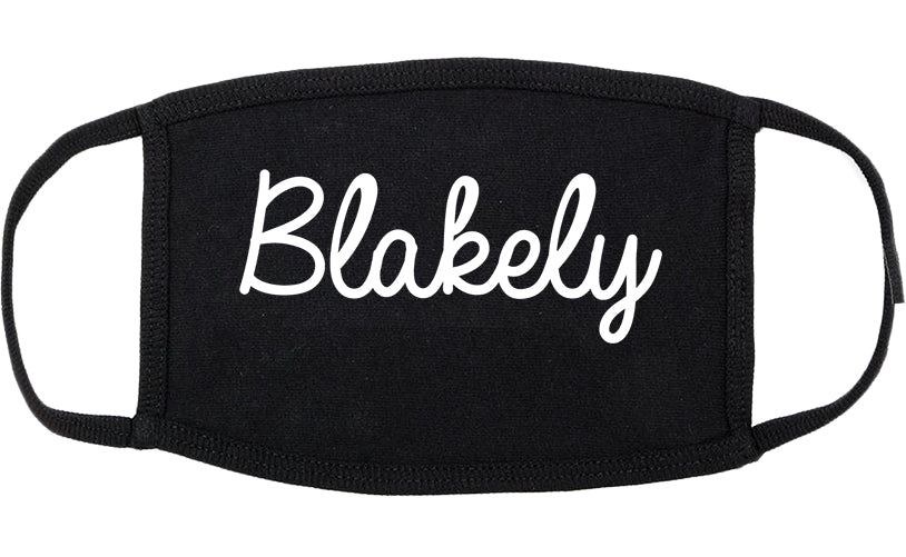 Blakely Pennsylvania PA Script Cotton Face Mask Black