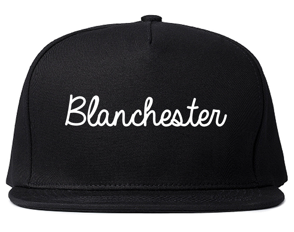Blanchester Ohio OH Script Mens Snapback Hat Black
