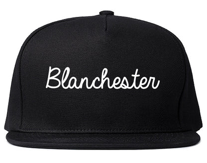 Blanchester Ohio OH Script Mens Snapback Hat Black