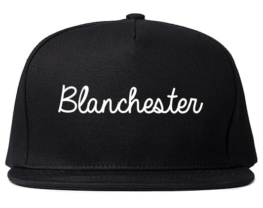 Blanchester Ohio OH Script Mens Snapback Hat Black