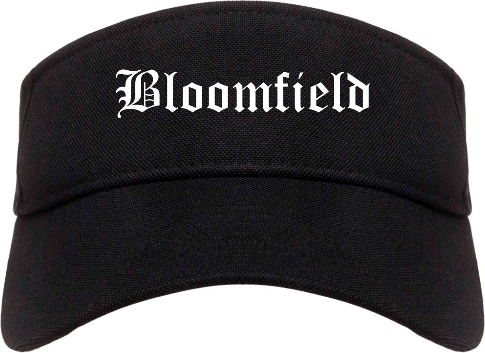 Bloomfield New Mexico NM Old English Mens Visor Cap Hat Black
