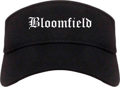 Bloomfield New Mexico NM Old English Mens Visor Cap Hat Black