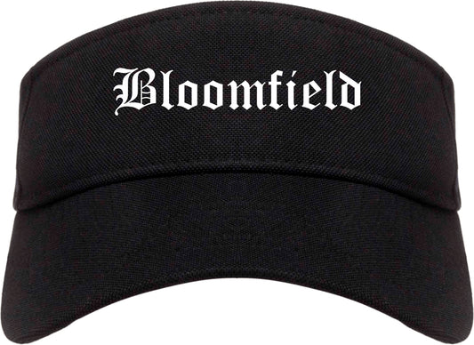 Bloomfield New Mexico NM Old English Mens Visor Cap Hat Black