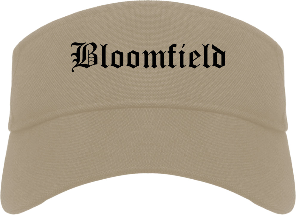 Bloomfield New Mexico NM Old English Mens Visor Cap Hat Khaki
