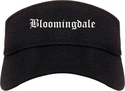 Bloomingdale Illinois IL Old English Mens Visor Cap Hat Black