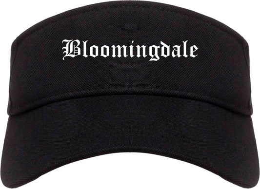 Bloomingdale Illinois IL Old English Mens Visor Cap Hat Black