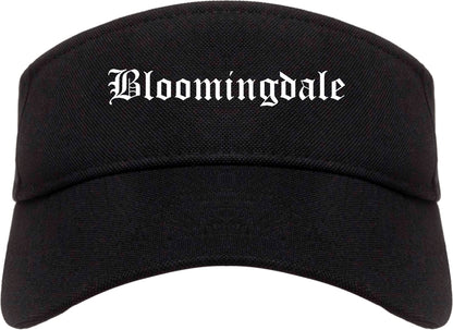 Bloomingdale New Jersey NJ Old English Mens Visor Cap Hat Black