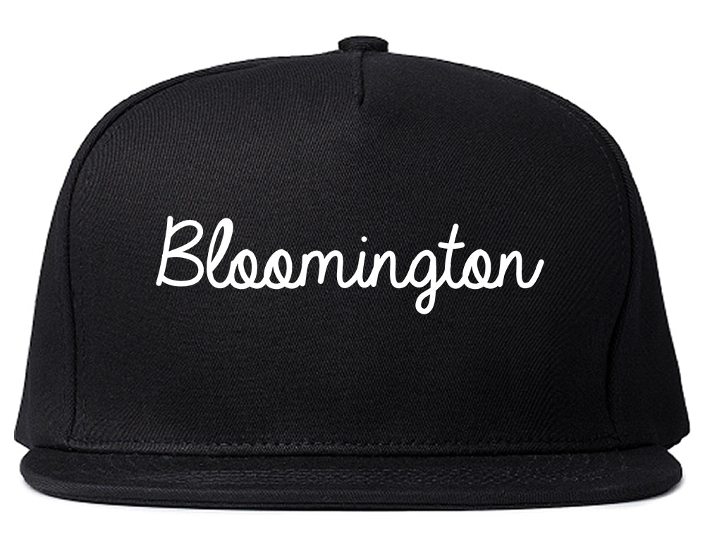 Bloomington Illinois IL Script Mens Snapback Hat Black