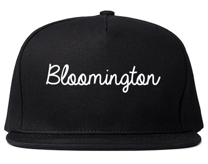 Bloomington Illinois IL Script Mens Snapback Hat Black