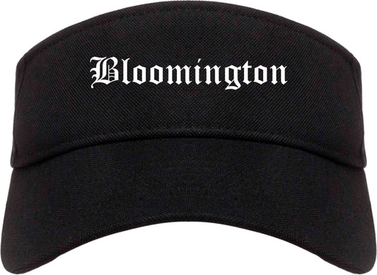 Bloomington Illinois IL Old English Mens Visor Cap Hat Black