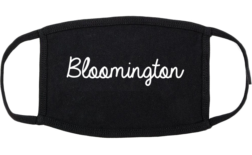Bloomington Indiana IN Script Cotton Face Mask Black
