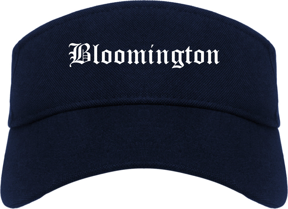 Bloomington Indiana IN Old English Mens Visor Cap Hat Navy Blue