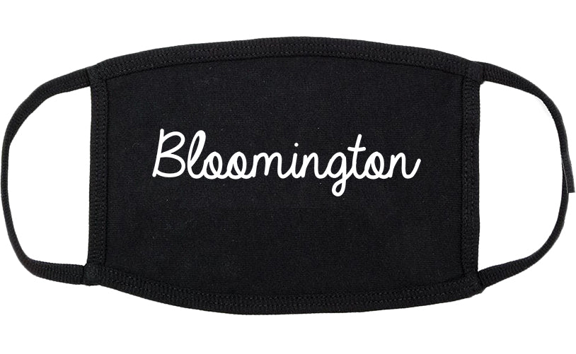 Bloomington Minnesota MN Script Cotton Face Mask Black