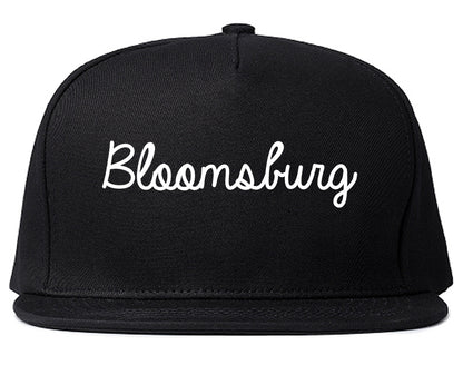 Bloomsburg Pennsylvania PA Script Mens Snapback Hat Black