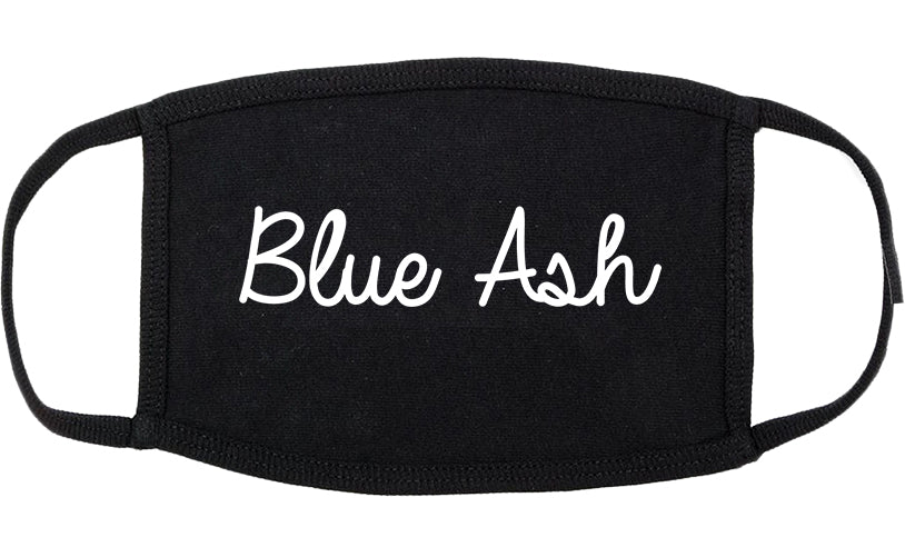 Blue Ash Ohio OH Script Cotton Face Mask Black