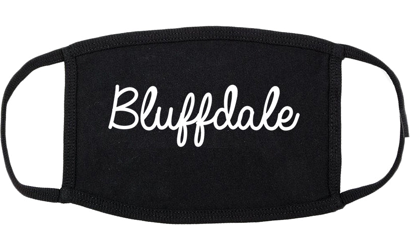Bluffdale Utah UT Script Cotton Face Mask Black