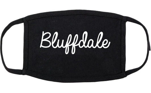 Bluffdale Utah UT Script Cotton Face Mask Black