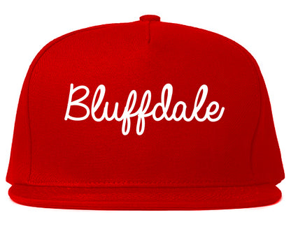 Bluffdale Utah UT Script Mens Snapback Hat Red
