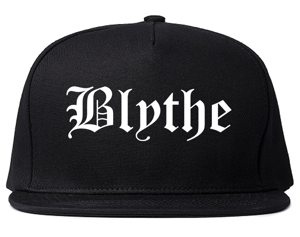 Blythe California CA Old English Mens Snapback Hat Black