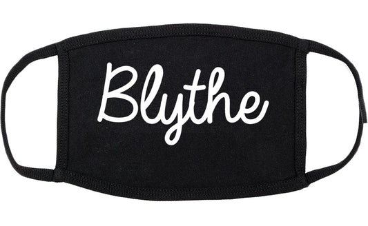 Blythe California CA Script Cotton Face Mask Black