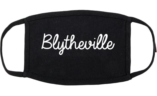 Blytheville Arkansas AR Script Cotton Face Mask Black