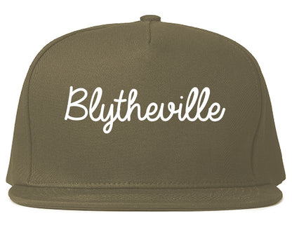 Blytheville Arkansas AR Script Mens Snapback Hat Grey