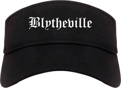 Blytheville Arkansas AR Old English Mens Visor Cap Hat Black