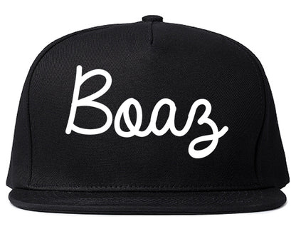 Boaz Alabama AL Script Mens Snapback Hat Black