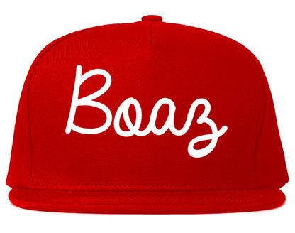 Boaz Alabama AL Script Mens Snapback Hat Red