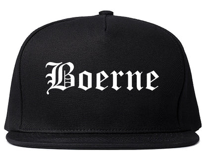 Boerne Texas TX Old English Mens Snapback Hat Black