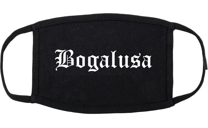 Bogalusa Louisiana LA Old English Cotton Face Mask Black