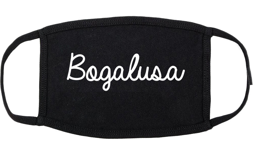 Bogalusa Louisiana LA Script Cotton Face Mask Black