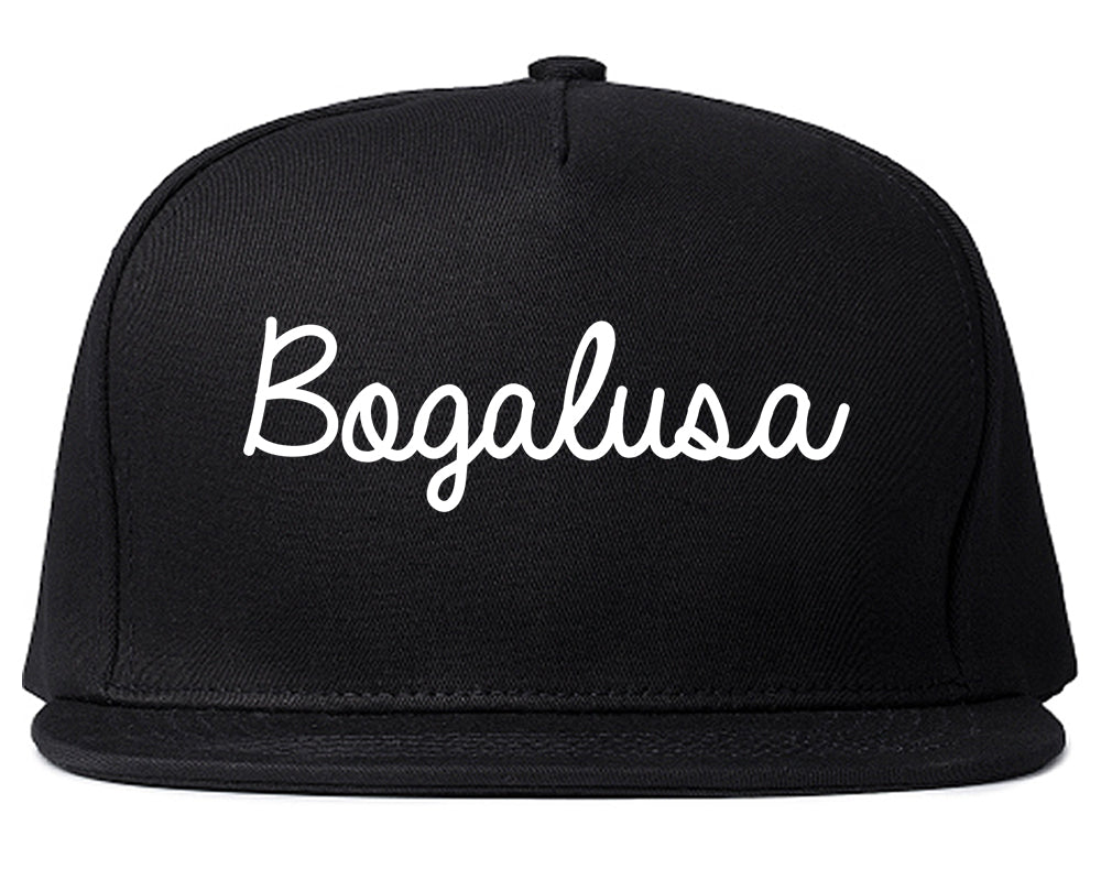 Bogalusa Louisiana LA Script Mens Snapback Hat Black
