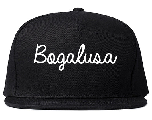 Bogalusa Louisiana LA Script Mens Snapback Hat Black