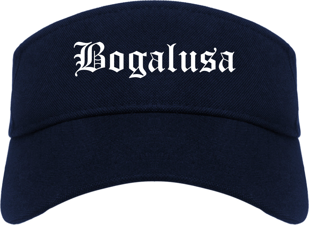 Bogalusa Louisiana LA Old English Mens Visor Cap Hat Navy Blue