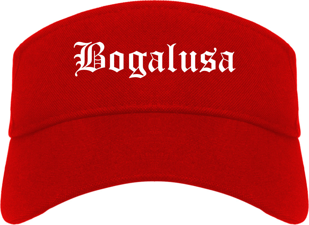 Bogalusa Louisiana LA Old English Mens Visor Cap Hat Red