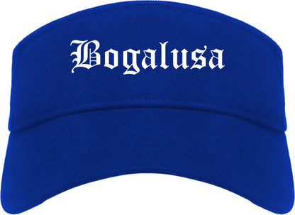 Bogalusa Louisiana LA Old English Mens Visor Cap Hat Royal Blue
